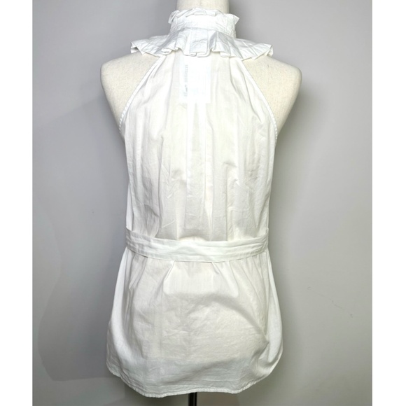 YVES SAINT LAURENT Ruffle Sleeveless Top Blouse FR40 US8 - Picture 3 of 8
